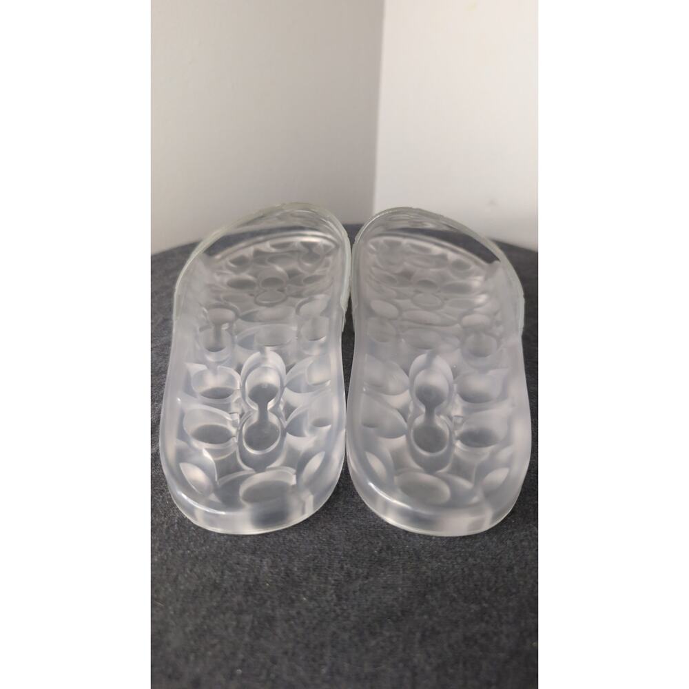 Coach Holographic Slide Sandals Size 9B Jelly Logo Pool Slides NWOT - Picture 4 of 8